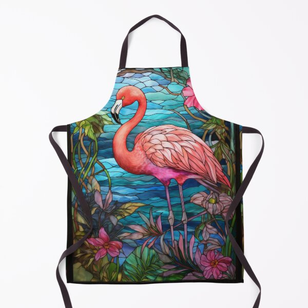 Item preview, Tropical Flamingo Stained Glass Art designed and sold by pinkal.