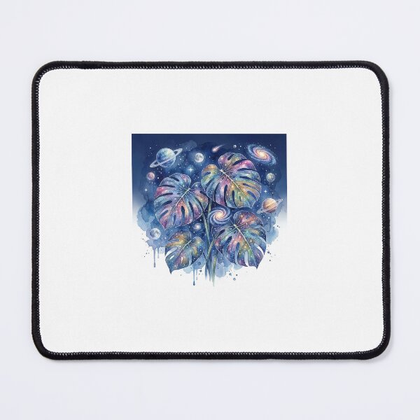 Item preview, Cosmic Monstera Watercolor Celestial Galaxy Plant Art designed and sold by digiartmagic.