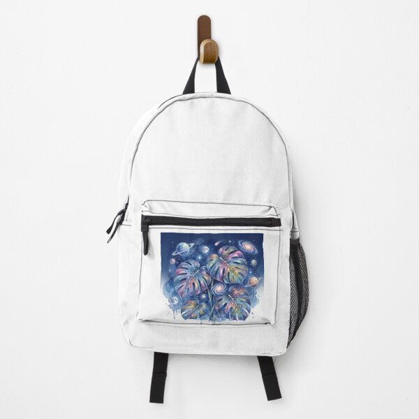 Item preview, Cosmic Monstera Watercolor Celestial Galaxy Plant Art designed and sold by digiartmagic.