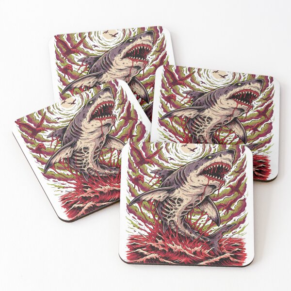 Item preview, Zombie Shark Attack Ocean Horror designed and sold by Squiggle Happy.