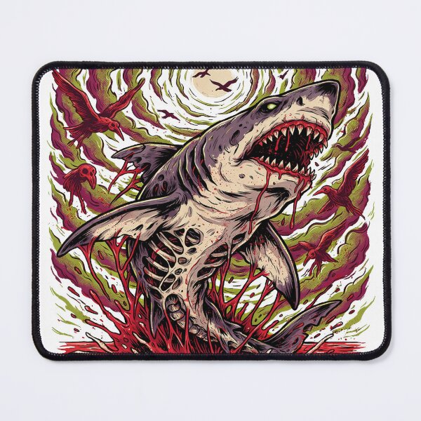 Item preview, Zombie Shark Attack Ocean Horror designed and sold by Squiggle Happy.