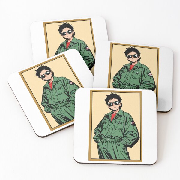 Item preview, Fashion - Man in Green Windbreaker Sunglasses Streetwear Anime designed and sold by AnimeShin.