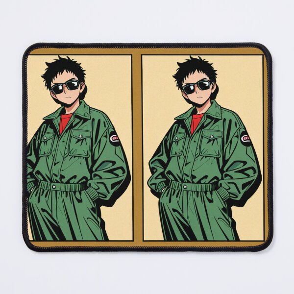 Item preview, Fashion - Man in Green Windbreaker Sunglasses Streetwear Anime designed and sold by AnimeShin.