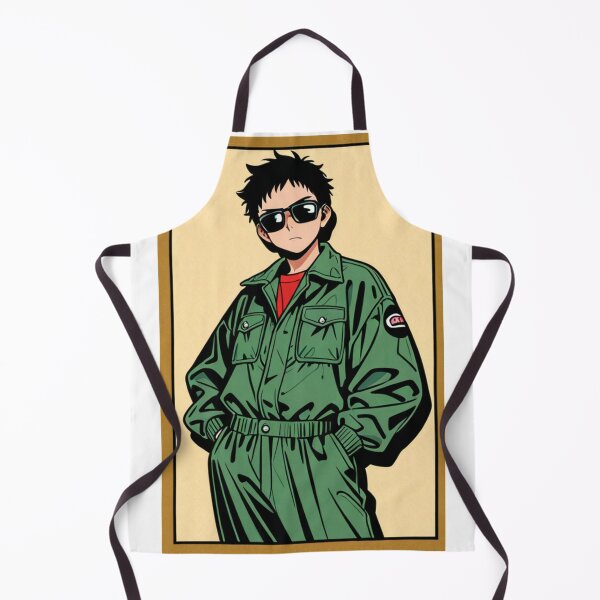 Item preview, Fashion - Man in Green Windbreaker Sunglasses Streetwear Anime designed and sold by AnimeShin.