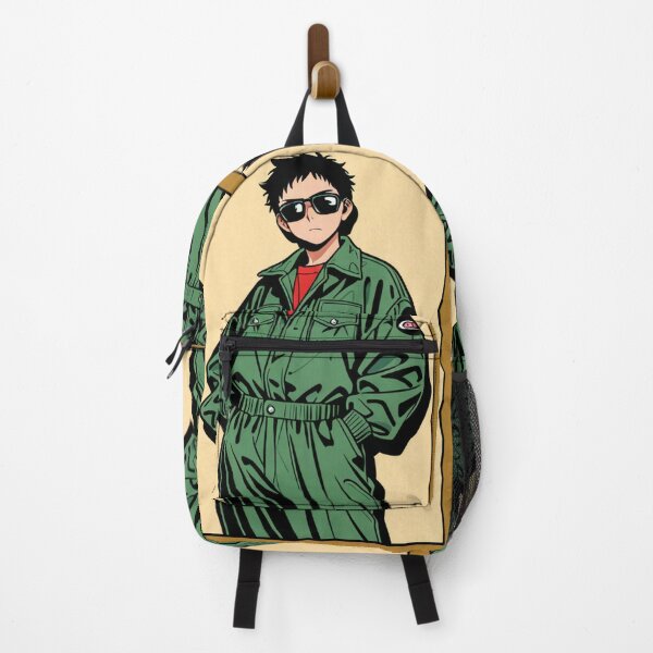 Item preview, Fashion - Man in Green Windbreaker Sunglasses Streetwear Anime designed and sold by AnimeShin.
