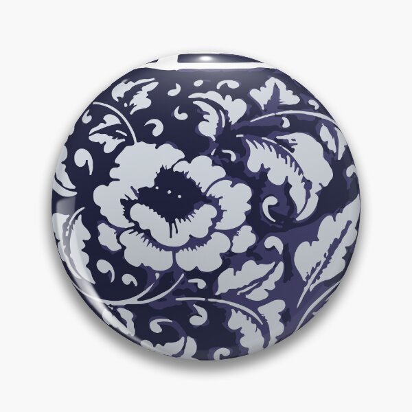 Item preview, Blue White Hamptons Ginger Jar Chinoiserie Vase Art designed and sold by HotHibiscus.