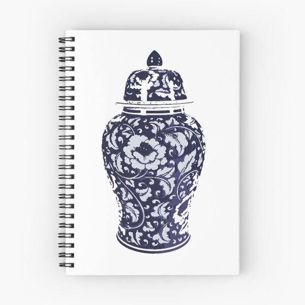 Item preview, Blue White Hamptons Ginger Jar Chinoiserie Vase Art designed and sold by HotHibiscus.