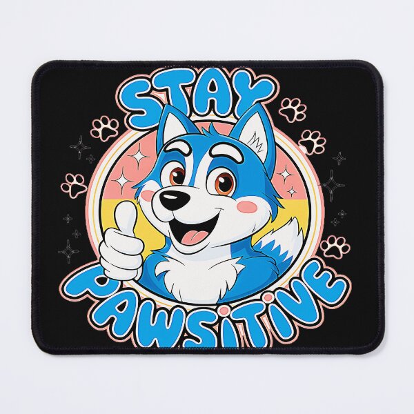 Item preview, Stay Pawsitive Husky Dog Lover Pet Owner Positive Message designed and sold by CalyZOam99.