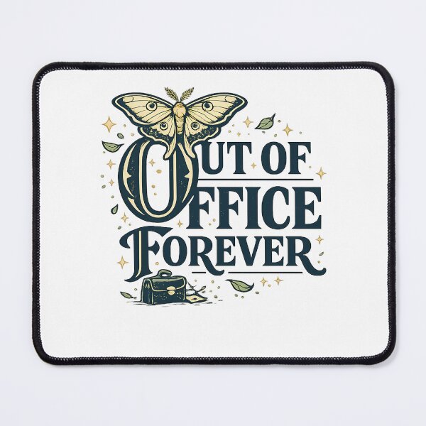Item preview, Out Of Office Forever Luna Moth Funny Work Shirt Anti Work Gift Witchy Burnout Tee Dark Academia Humor Shirt designed and sold by Moonveil_Studio.