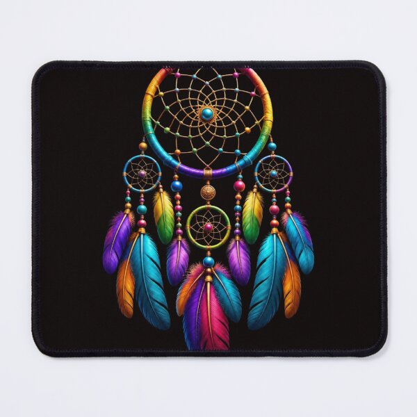 Item preview, Vibrant Rainbow Dreamcatcher - Colorful Boho Feather Native Art designed and sold by AgnesB77.