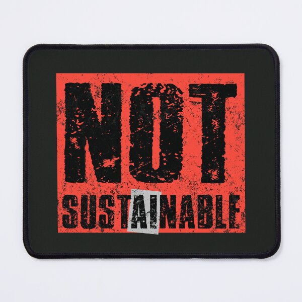 Item preview, STOP AI / Anti-AI Symbol - Not sustainable designed and sold by Frank J. Art.