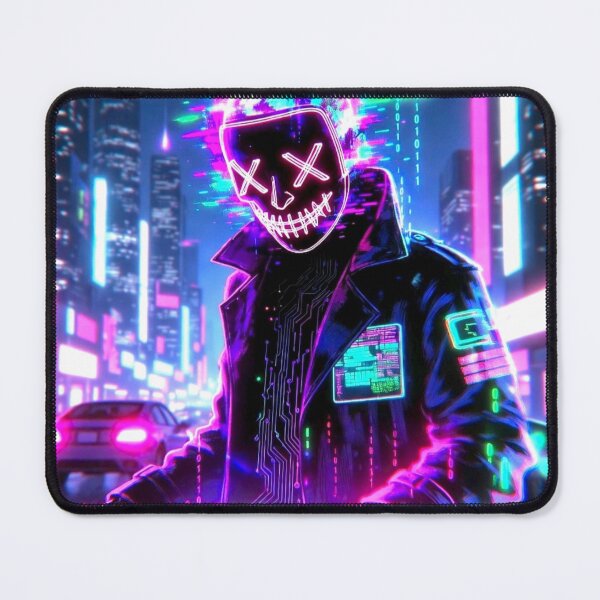 Item preview, Neon Cyberpunk Hacker LED Mask designed and sold by ExploreAura Studio.