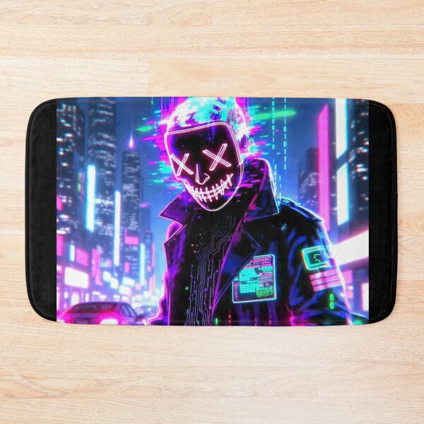 Item preview, Neon Cyberpunk Hacker LED Mask designed and sold by ExploreAura Studio.