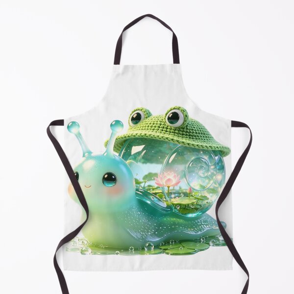 Item preview, Emerald Snail - Kawaii Froggy Hat & Magical Lotus Pond designed and sold by ABYSSLAB.