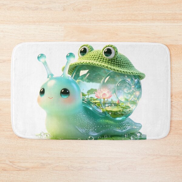Item preview, Emerald Snail - Kawaii Froggy Hat & Magical Lotus Pond designed and sold by ABYSSLAB.
