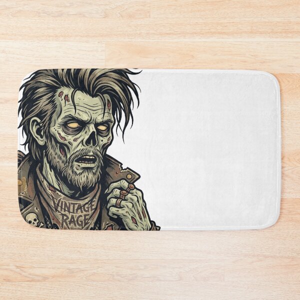 Item preview, Vintage Rockstar Zombie Head – Retro Undead Music Design designed and sold by pictranoosa.