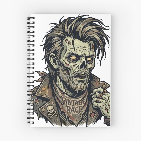 Item preview, Vintage Rockstar Zombie Head – Retro Undead Music Design designed and sold by pictranoosa.