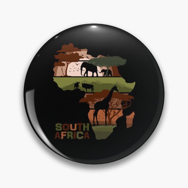 Item preview, South Africa Safari Wildlife Map Silhouette designed and sold by marke770.