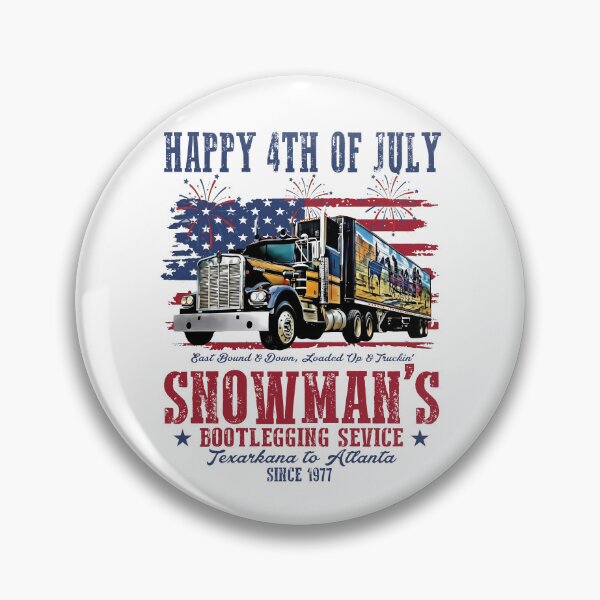 Item preview, Happy 4th of July Snowman's Smokeyy and The Bandit designed and sold by Cardinsardina.