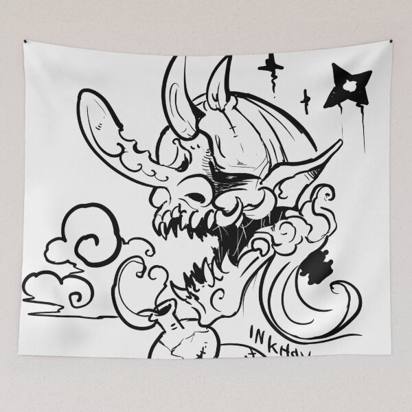 Item preview, Japanese mask designed and sold by Inkhov Art.