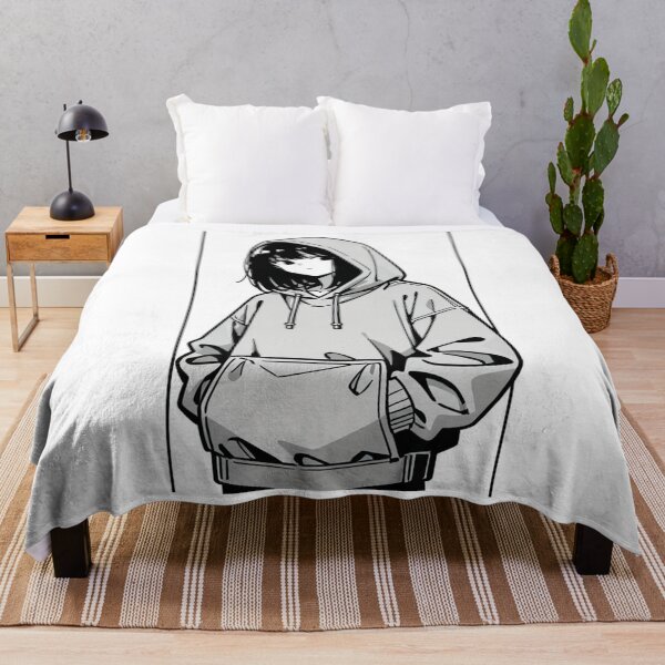 Item preview, Fashion - Man in Grey Hoodie Hood Up Streetwear Anime designed and sold by AnimeShin.