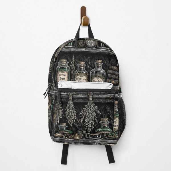 Item preview, Witchy Bookish Potion Shelf Dark Academia Gothic Art designed and sold by ChamberOfBooks.