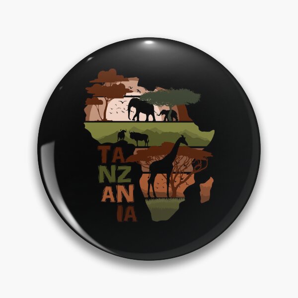 Item preview, Tanzania Africa Safari Wildlife Silhouette designed and sold by marke770.