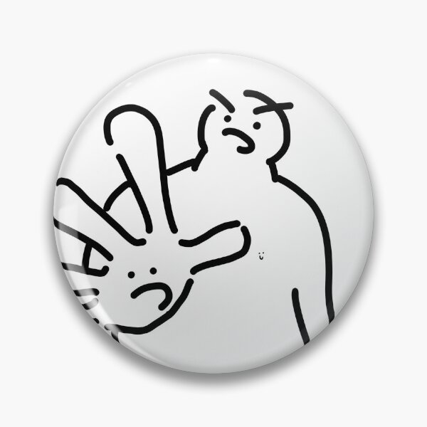 Item preview, Nicest Guy: NO! Funny Overwhelmed Hand Doodle - Quirky Minimalist Line Art Meme designed and sold by NicestGuy.