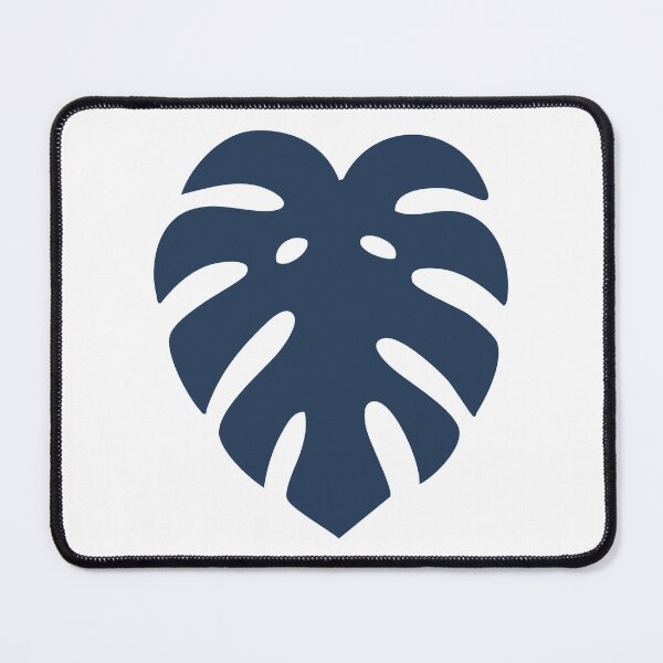 Item preview, Navy Blue Monstera Leaf Illustration designed and sold by BetweenForms.