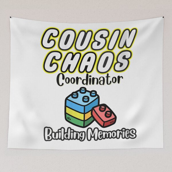 Item preview, Cute Cousin Chaos Coordinator Building Memories Retro Toy Blocks Family Vacation designed and sold by GalenoHenley.