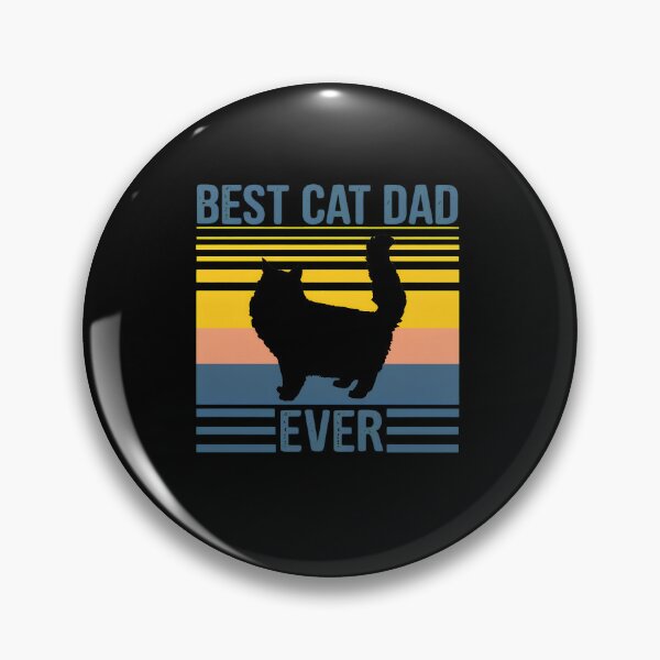 Item preview, Best Cat Dad Ever Retro Cat Silhouette T-Shirt designed and sold by Dmo3HarkoArt.