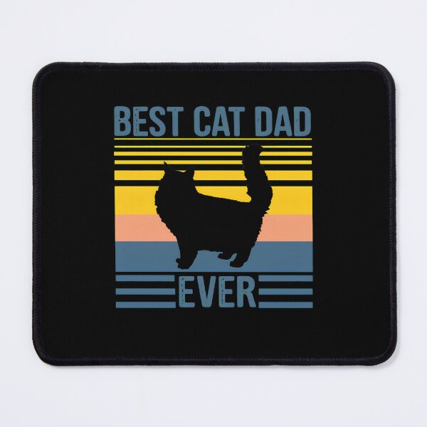 Item preview, Best Cat Dad Ever Retro Cat Silhouette T-Shirt designed and sold by Dmo3HarkoArt.