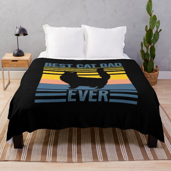Item preview, Best Cat Dad Ever Retro Cat Silhouette T-Shirt designed and sold by Dmo3HarkoArt.