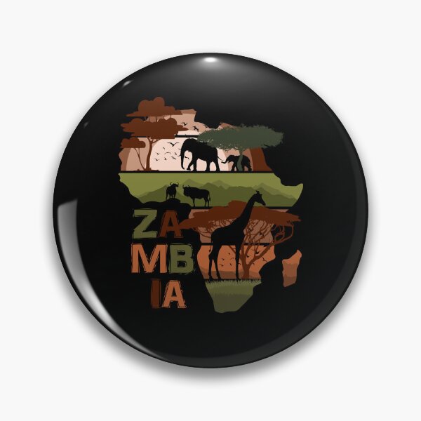 Item preview, Zambia African Safari Wildlife Map Silhouette designed and sold by marke770.