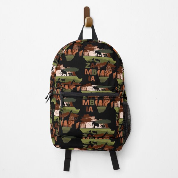 Item preview, Zambia African Safari Wildlife Map Silhouette designed and sold by marke770.