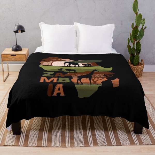 Item preview, Zambia African Safari Wildlife Map Silhouette designed and sold by marke770.