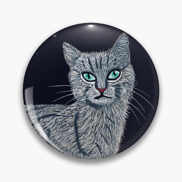 Item preview, Intriguing Cat with Bright Green Eyes designed and sold by Elaine M Hayward .