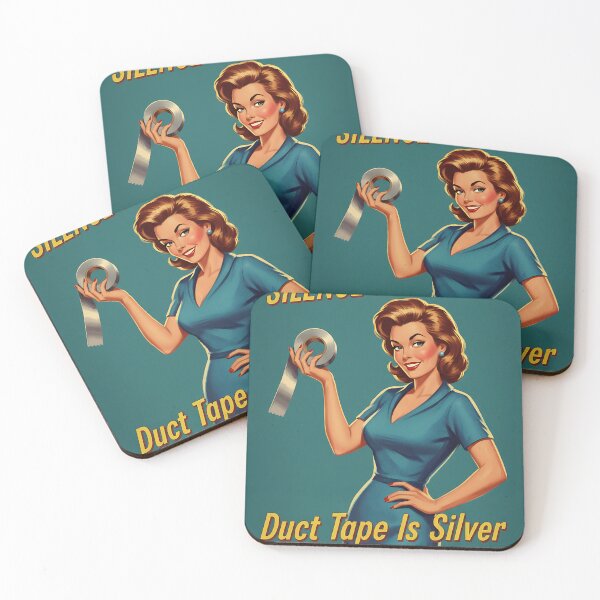 Item preview, Funny Vintage Silence Is Golden Duct Tape Is Silver Retro Sarcastic Gift designed and sold by Retro-Anime9.