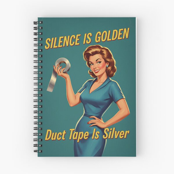 Item preview, Funny Vintage Silence Is Golden Duct Tape Is Silver Retro Sarcastic Gift designed and sold by Retro-Anime9.