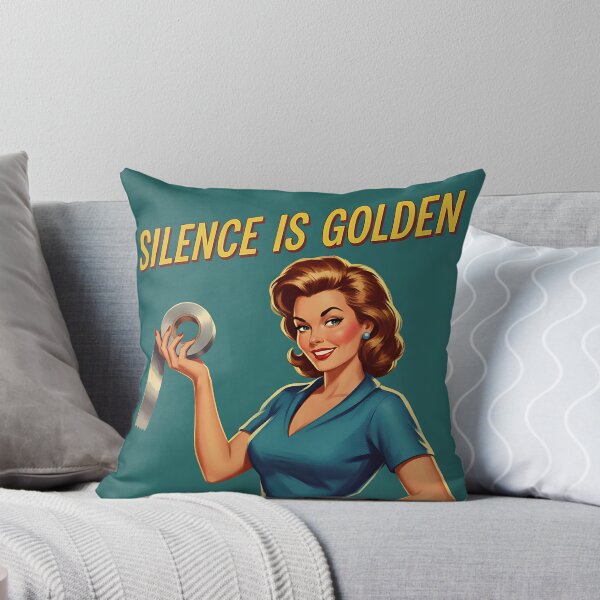 Item preview, Funny Vintage Silence Is Golden Duct Tape Is Silver Retro Sarcastic Gift designed and sold by Retro-Anime9.