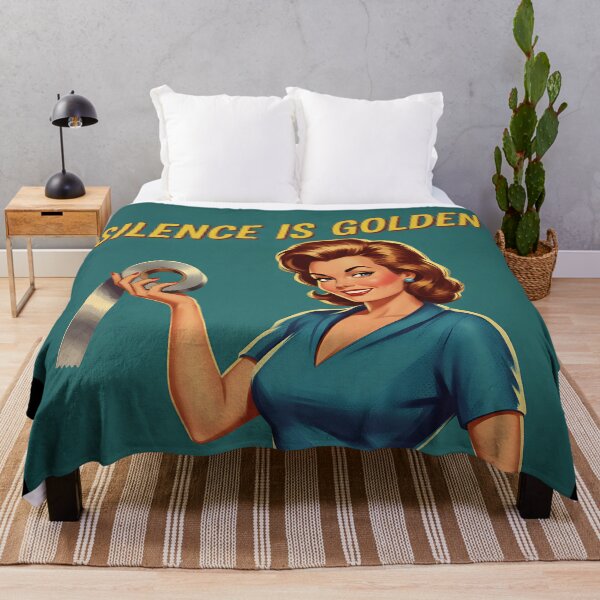 Item preview, Funny Vintage Silence Is Golden Duct Tape Is Silver Retro Sarcastic Gift designed and sold by Retro-Anime9.