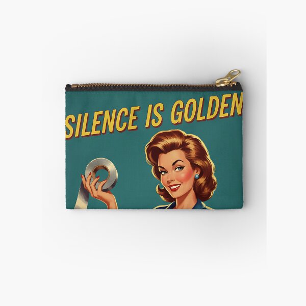 Item preview, Funny Vintage Silence Is Golden Duct Tape Is Silver Retro Sarcastic Gift designed and sold by Retro-Anime9.