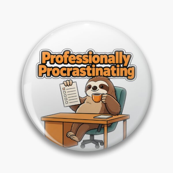 Item preview, Professionally Procrastinating Funny Sloth Office Worker Design designed and sold by KP Creative Co.