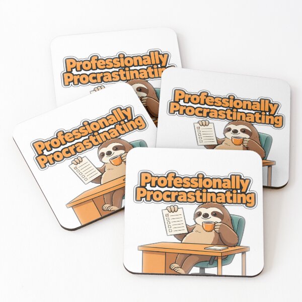 Item preview, Professionally Procrastinating Funny Sloth Office Worker Design designed and sold by KP Creative Co.