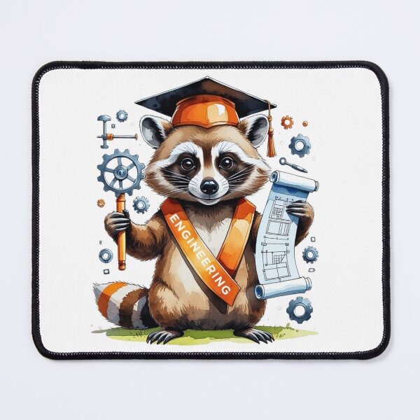 Item preview, Cute Raccoon Engineering Major Graduate designed and sold by AQUILAKREO.