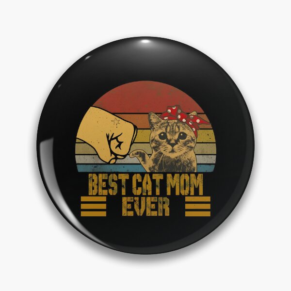 Item preview, Best Cat Mom Ever Fist Bump Retro Sunset designed and sold by Dmo3HarkoArt.