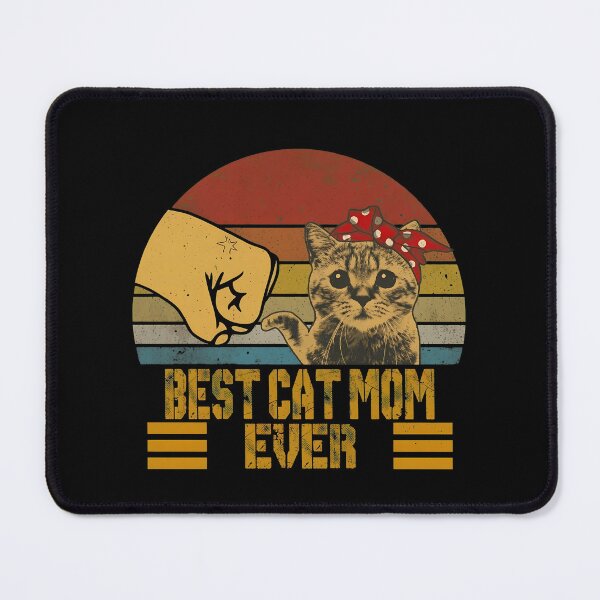 Item preview, Best Cat Mom Ever Fist Bump Retro Sunset designed and sold by Dmo3HarkoArt.