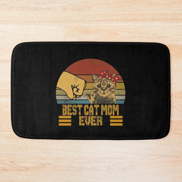 Item preview, Best Cat Mom Ever Fist Bump Retro Sunset designed and sold by Dmo3HarkoArt.