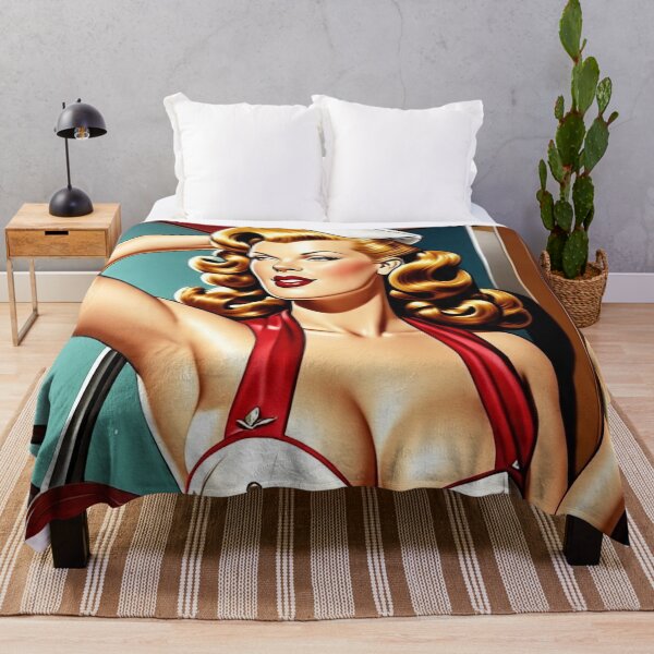 Item preview, Vintage Sailor Pin-Up Girl | 1940s Nautical Bombshell Retro Maritime Art designed and sold by MissSaylor.