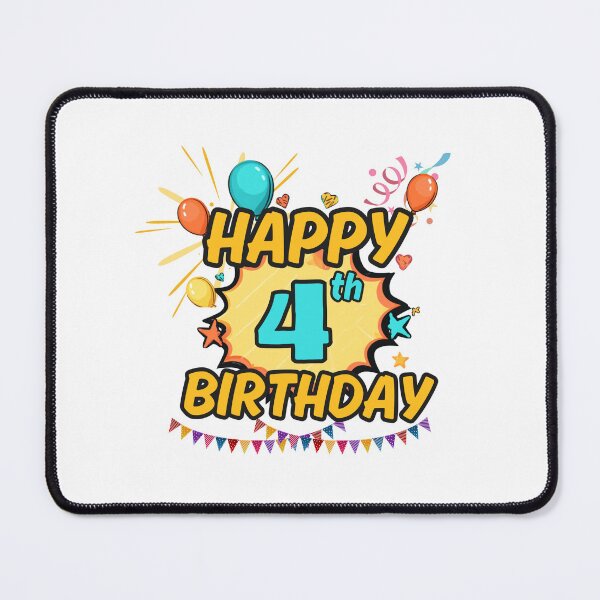 Item preview, Happy 4th Birthday Party Design designed and sold by variant designer.